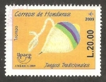 Stamps : America : Honduras :  1336 - Upaep, Juego tradicional, la trompa