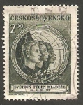 Stamps Czechoslovakia -  625 - Semana mundial de la juventud, jóvenes de tres razas
