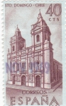 Stamps Spain -  Catedral de Santo Domingo-Chile  (15)