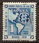 Stamps Spain -  ESPAÑA SEGUNDO CENTENARIO USD Nº 1091 (0) 1P AZUL CLARO AMERICAS