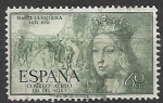 Stamps Spain -  ESPAÑA SEGUNDO CENTENARIO USD Nº 1097 (0) 60C VERDE ISABEL LA CATOLICA 