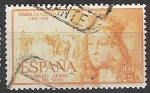 Stamps Spain -  ESPAÑA SEGUNDO CENTENARIO USD Nº 1098 (0) 90C AMARILLO ANARANJADO ISABEL LA CATOLICA