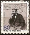 Stamps Germany -  175a Aniv de la muerte de Fritz Reuter (escritor).