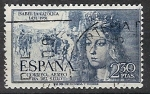 Stamps : Europe : Spain :  ESPAÑA SEGUNDO CENTENARIO US Nº 1101 (0) 2,3P AZUL OSCURO ISABEL LA CATOLICA 
