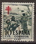 Sellos de Europa - Espa�a -  ESPAÑA SEGUNDO CENTENARIO USD Nº 1104 (0) 10C VERDE PROTUBERCULOSOS