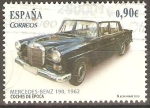 Stamps Spain -  COCHES  DE  ÈPOCA.  MERCEDES  BENZ  190.  1962.