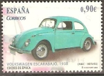 Sellos de Europa - Espa�a -  COCHES  DE  ÈPOCA.  VOLKSWAGEN  ESCARABAJO.  1938.