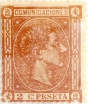 Stamps Spain -  2 céntimos 1875