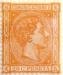 Stamps Spain -  20 céntimos 1875
