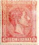 Sellos de Europa - Espa�a -  25 céntimos 1875