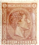 Stamps Spain -  40 céntimos 1875