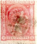 Stamps Spain -  25 céntimos 1875