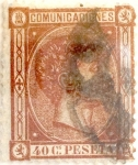 Stamps Spain -  40 céntimos 1875