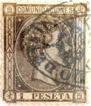 Stamps Spain -  1 peseta 1875