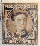 Stamps Spain -  5 céntimos 1876