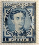 Sellos de Europa - Espa�a -  1 peseta 1876