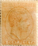 Stamps Spain -  5 céntimos 1878