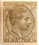 Stamps Spain -  25 céntimos 1878