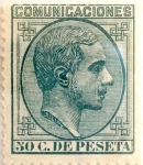 Stamps Spain -  50 céntimos 1878