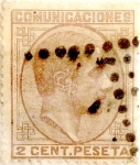 Stamps Spain -  2 céntimos 1878
