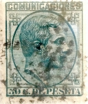Stamps Spain -  50 céntimos 1878