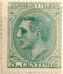 Stamps Spain -  5 céntimos 1879