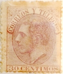 Stamps Spain -  30 céntimos 1882