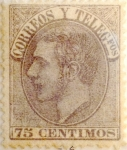 Stamps Spain -  75 céntimos 1882