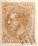 Stamps Spain -  20 céntimos 1879