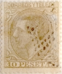 Stamps Europe - Spain -  10 pesetas 1879