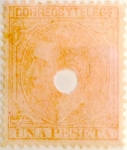 Sellos de Europa - Espa�a -  1 peseta 1879 telégrafos 