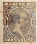 Stamps Spain -  2 céntimos 1899