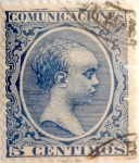 Stamps Spain -  5 céntimos 1889
