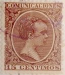 Stamps Spain -  15 céntimos 1889