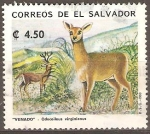 Stamps El Salvador -  VENADO.  ODOCOILEUS  VIRGINIANUS.