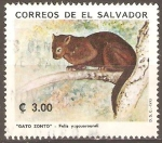 Stamps America - El Salvador -  GATO  ZONTO.  FELIS  YAGOUAROUNDI.
