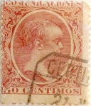 Stamps Spain -  50 céntimos 1889