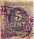 Stamps Spain -  5 céntimos 1897