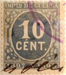 Stamps Spain -  10 céntimos 1897