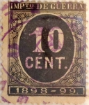 Stamps Spain -  10 céntimos 1898