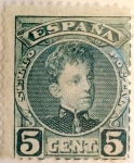 Stamps Spain -  5 céntimos 1901