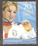 Stamps Asia - Cyprus -  CAROLINA  PELENDRITOU  MEDALLA  DE  ORO  EN  JUEGOS  PARALÌMPICOS  2004
