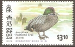 Stamps Hong Kong -  AVES  MIGRATORIAS.  CERCETA  ALFANJES.