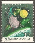 Stamps Hungary -  ESPACIO.  SATÈLITE  SOBRE  LA  LUNA.