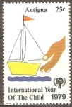 Stamps Antigua and Barbuda -  AÑO  INTERNACIONAL  DEL  NIÑO.  JUEGO  CON  BARQUITO.