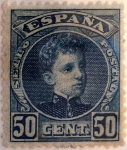 Stamps Spain -  50 céntimos 1901