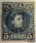 Stamps : Europe : Spain :  5 céntimos 1901