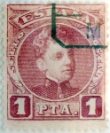 Sellos de Europa - Espa�a -  1 peseta 1901