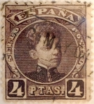 Stamps Spain -  4 pesetas 1901