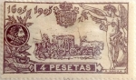 Stamps Spain -  4 pesetas 1905